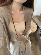 New Solid Color Cardigan Women'S Thin Sunscreen Outerwear Long Sleeve Top