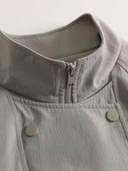 Women's Spring/Summer New Style Trench Coat 2-in-1 Look Loose Jacket Elegant Temperament Spring/Summer New Women's Raglan Sleeve Loose Casual Short Coat