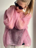 Women's Casual Elegant Sweater, Loose-Fit Solid Color Top