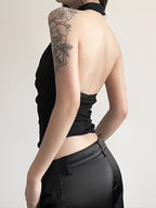 Retro Slim Halter Neck Suspender Top for Women, New Summer Style, Sweet And Cool Slim Fit Vest