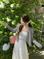 Women'S Ice Jacket, Summer Thin Outerwear Cardigan, Hollow-Out Sheer Shawl Top